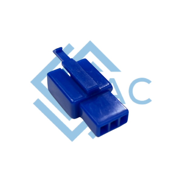 3 pole male connector 110 series blue
