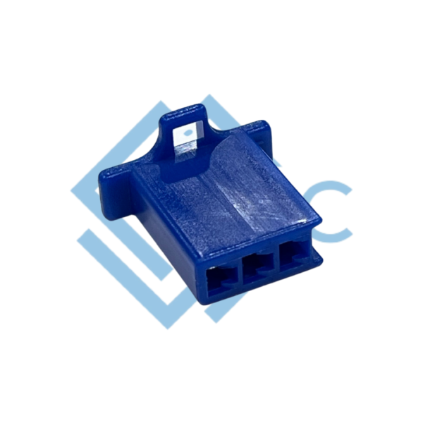 3 pole female connector 110 series blue