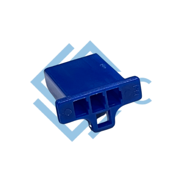 3 pole female connector 110 series blue