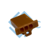 3 pole female connector 110 series brown