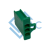 3 pole female connector 110 series green